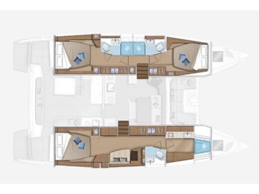 Catamaran  Lagoon 46 Plan du bateau