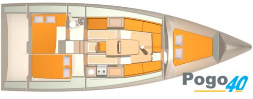 Sailboat Pogo Structures Pogo 40 Cruising Version boat plan