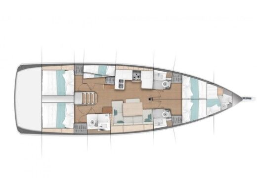 Sailboat JEANNEAU SUN ODYSSEY 490 Plan du bateau