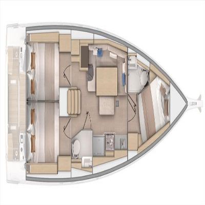 Sailboat  Oceanis 37.1 boat plan