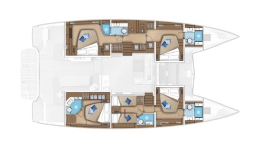 Catamaran Lagoon Lagoon 55 Boot Grundriss