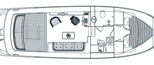 Motorboat pikmeercruiser Vedette Hollandaise Plan du bateau