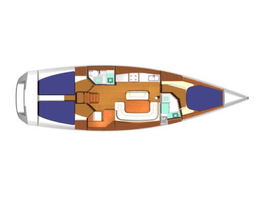 Sailboat DUFOUR 425 Σχέδιο κάτοψης σκάφους