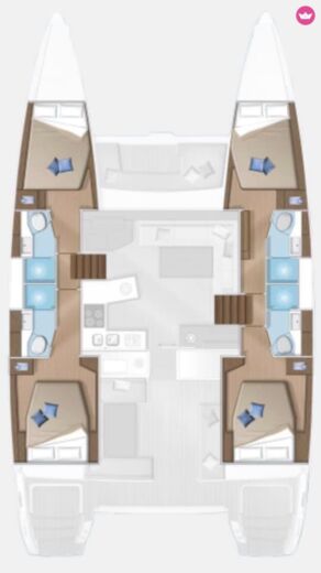 Catamaran Lagoon Lagoon 450 S Plan du bateau