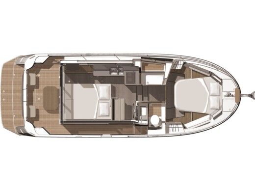 Motorboat Beneteau Swift Trawler 30 boat plan