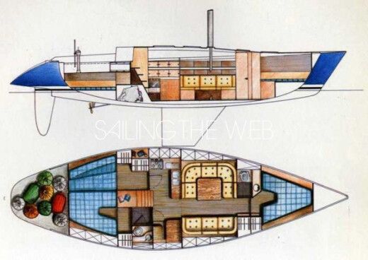Sailboat Comar Comet 420 Boat layout