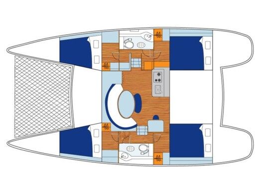 Catamaran LAGOON 380 S2 Boot Grundriss