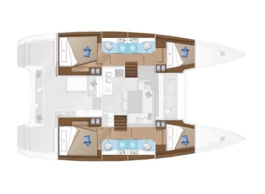Catamaran LAGOON 40 boat plan