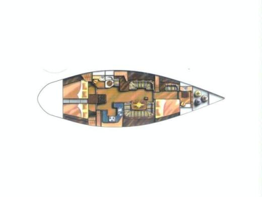 Sailboat DUFOUR Dufour 500 Gl Planimetria della barca