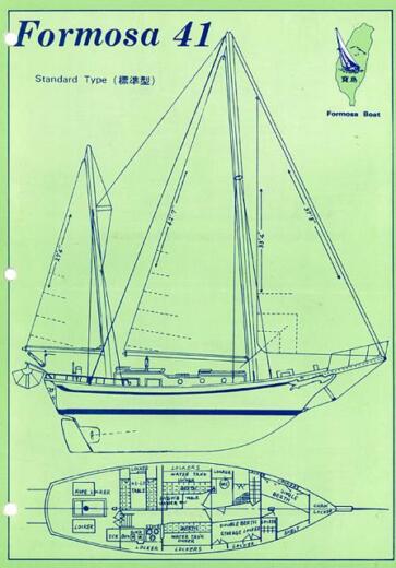 Sailboat Formosa 43 Plan du bateau