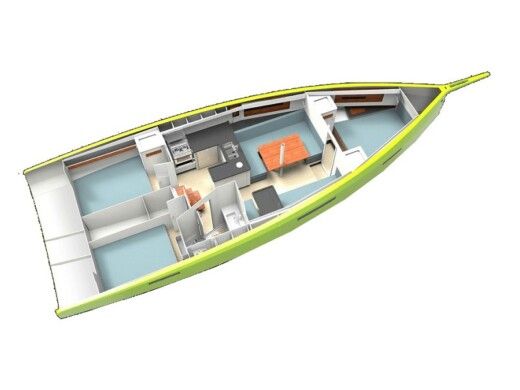 Sailboat  RM 1180 Boot Grundriss