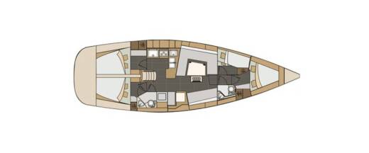 Sailboat Elan Impression 45 Boat layout