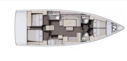 Sailboat Dufour 470 Boat layout