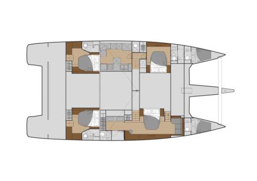 Catamaran Fountaine Pajot Alegria 67 Boat design plan