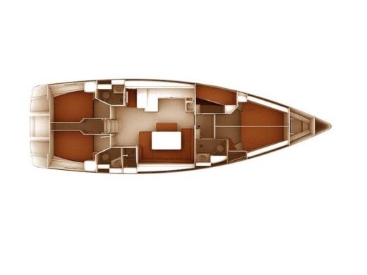 Sailboat  Bavaria 51 Cruiser Boot Grundriss
