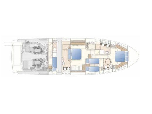 Motor Yacht Ferretti 620 Plattegrond van de boot