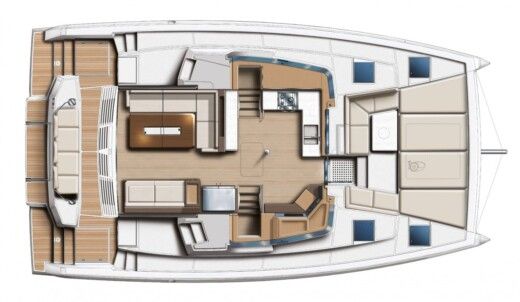Catamaran CATANA Bali 4.4 Planta da embarcação