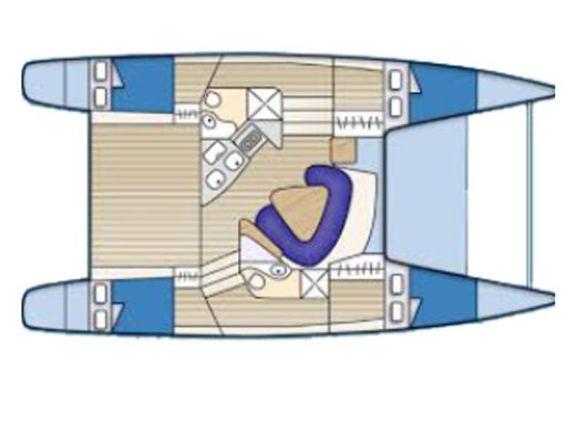 Catamaran FOUNTAINE PAJOT LAVEZZI 40 Planimetria della barca