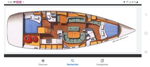 Sailboat Beneteau Oceanis 473 Planta da embarcação