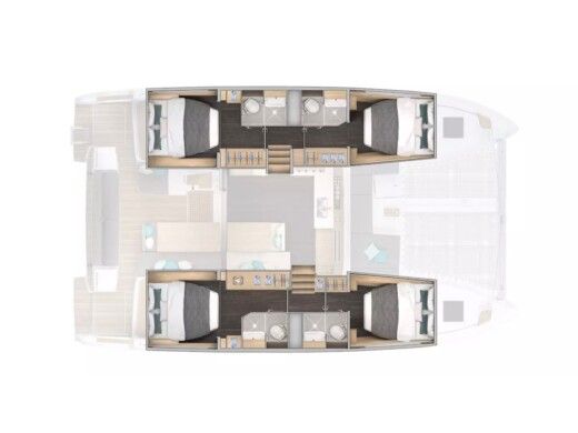 Catamaran  Lagoon 43 Plan du bateau