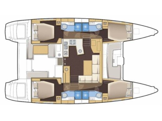 Catamaran LAGOON Lagoon 450 Boot Grundriss