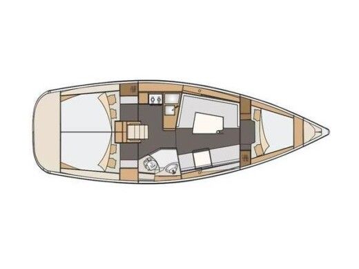 Sailboat ELAN Impression 35 Boat layout
