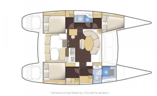 Catamaran Lagoon 380 S2 Owner Version boat plan
