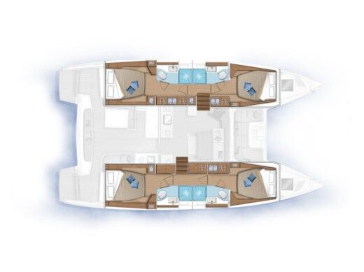 Catamaran  Lagoon 46 Plattegrond van de boot