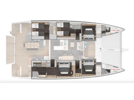 Catamaran  Lagoon 60 boat plan