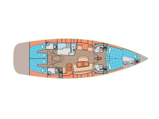 Sailboat Sailing Yacht Elan Impression 514 Boot Grundriss
