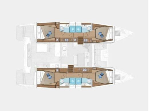 Catamaran  Lagoon 46  boat plan