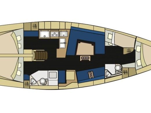 Sailboat  Elan Impression 444 Planta da embarcação