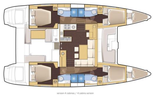 Catamaran LAGOON 450 Boat design plan