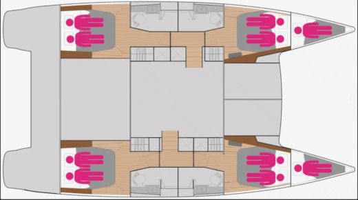 Catamaran Fountaine Pajot Helia 44 boat plan
