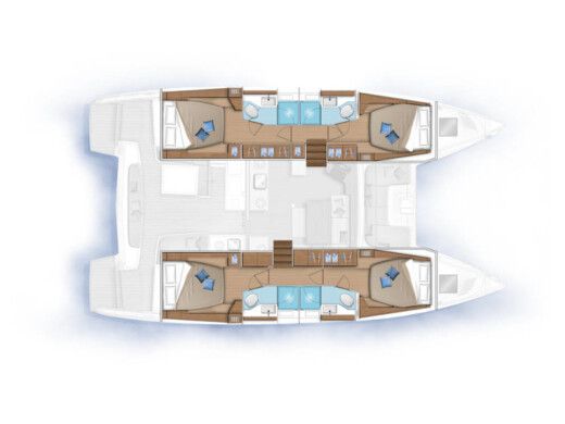 Catamaran Lagoon 46 boat plan
