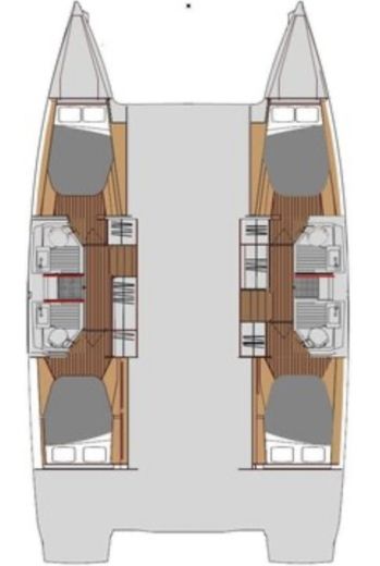 Catamaran Fountaine Pajot Astréa 42 boat plan