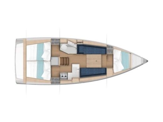 Sailboat  Sun Odyssey 350 Planimetria della barca