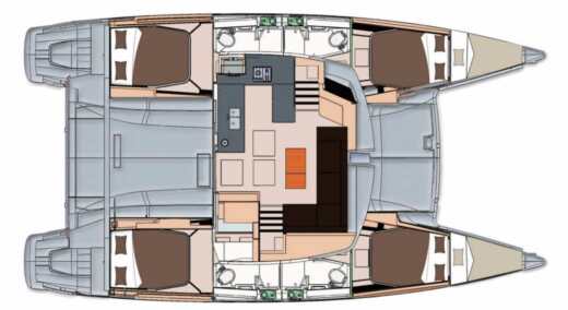 Catamaran Fountaine Pajot Helia 44 Plano del barco