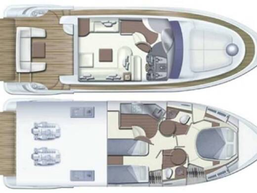Motorboat Azimut Azimut 43 Planimetria della barca
