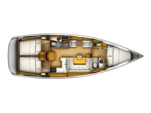 Sailboat  Sun Odyssey 409[G] Boat layout