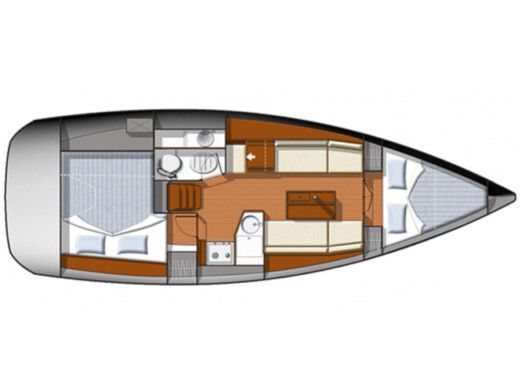 Sailboat JEANNEAU SUN ODYSSEY 33I Plan du bateau