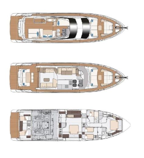 Motor Yacht Azimut Azimut 68 FLY boat plan