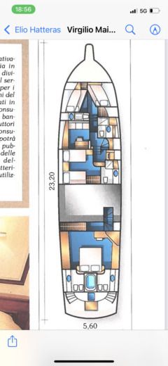 Motorboat Hatteras M/Y 70 boat plan