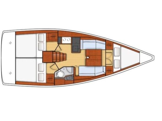 Sailboat BENETEAU Oceanis Exclusive 35.1 Plan du bateau