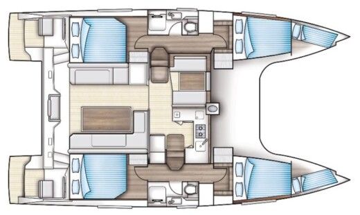 Catamaran NAUTITECH Open 40 Boat layout