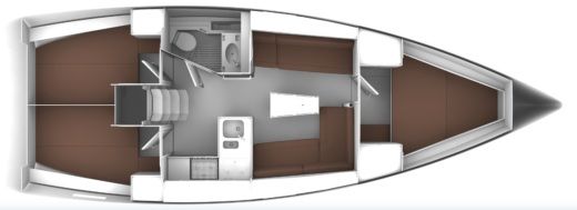 Sailboat Bavaria Cruiser 37 boat plan