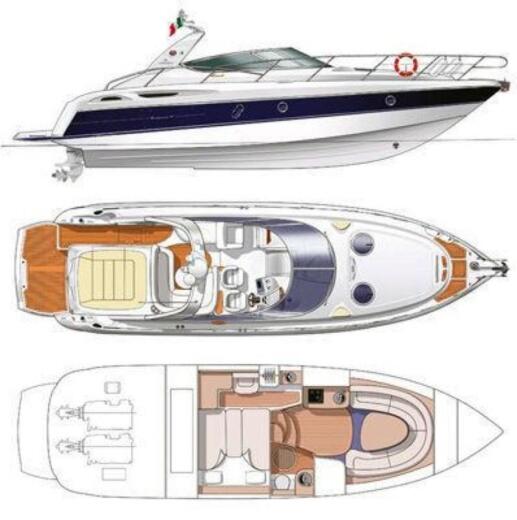 Motorboat Cranchi Endurance 41 boat plan