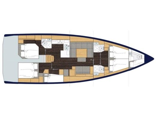 Sailboat  Bavaria C50 Style boat plan