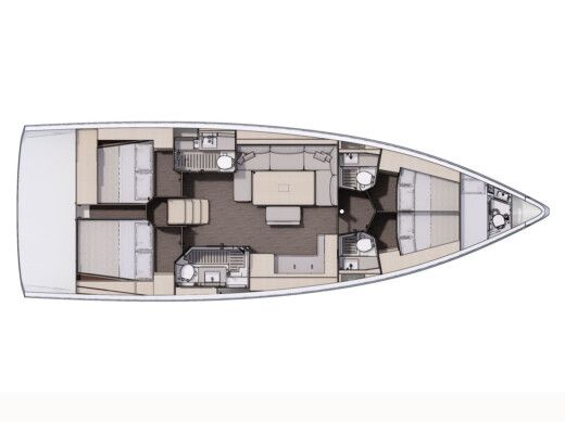 Sailboat  Dufour 470 boat plan