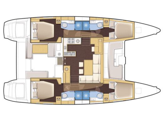 Catamaran LAGOON 450 F boat plan